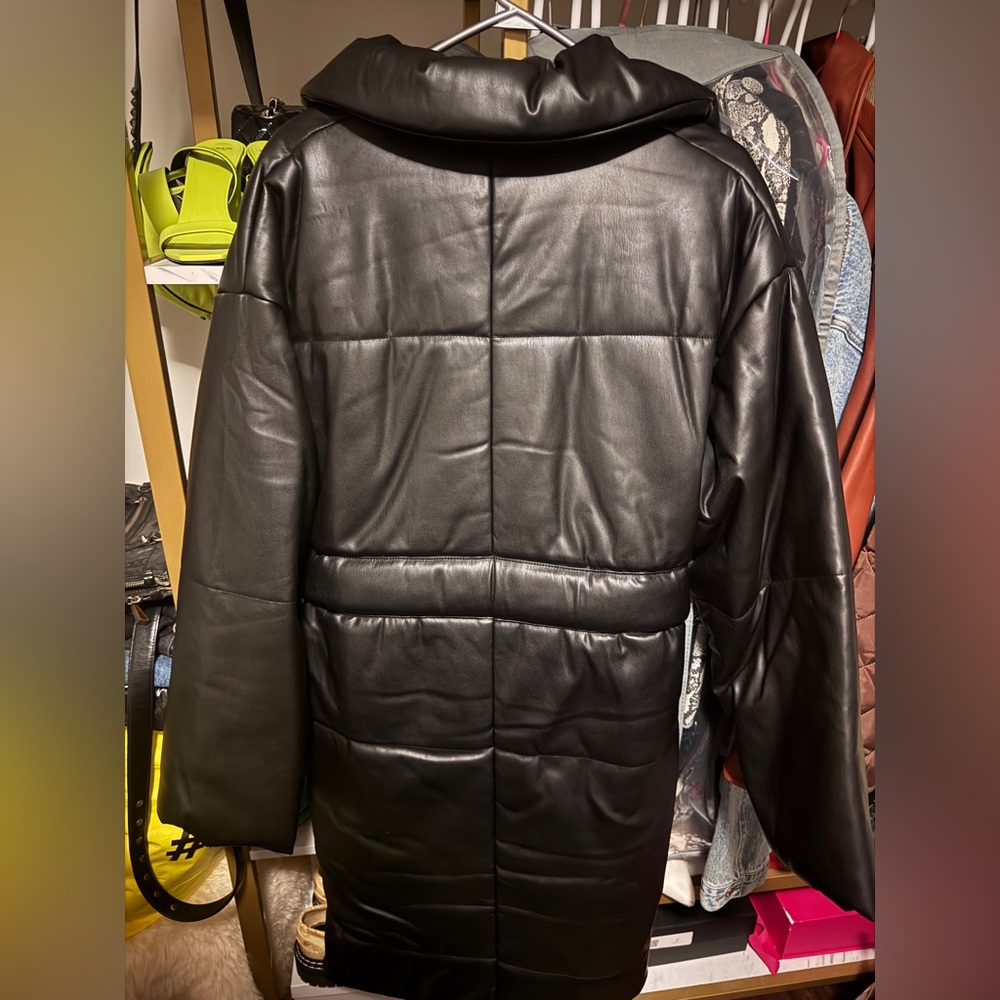 PROENZA SCHOULER Black faux leather coat - Picture 4 of 7